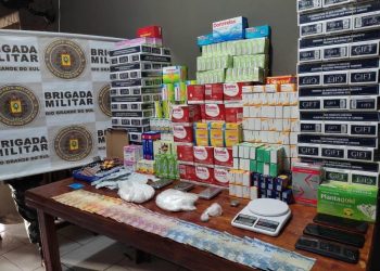 BM de Guaíba prende trio por tráfico de drogas e contrabando